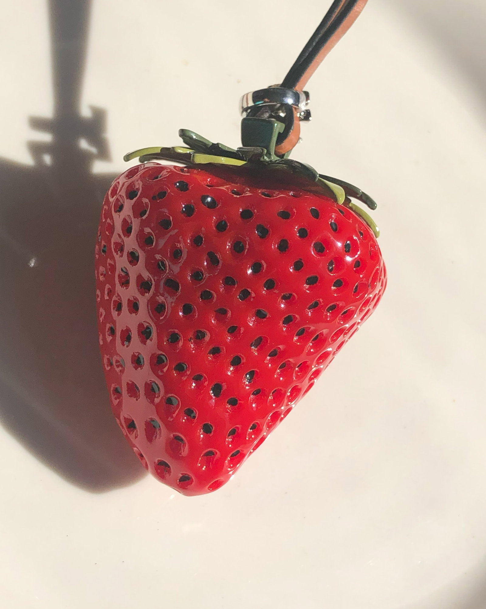 Strawberry Charm: Strawberry Charm, Size: 2"