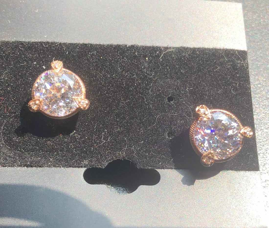 Pairof Judith Ripka Silver Earrings (1 of 3)