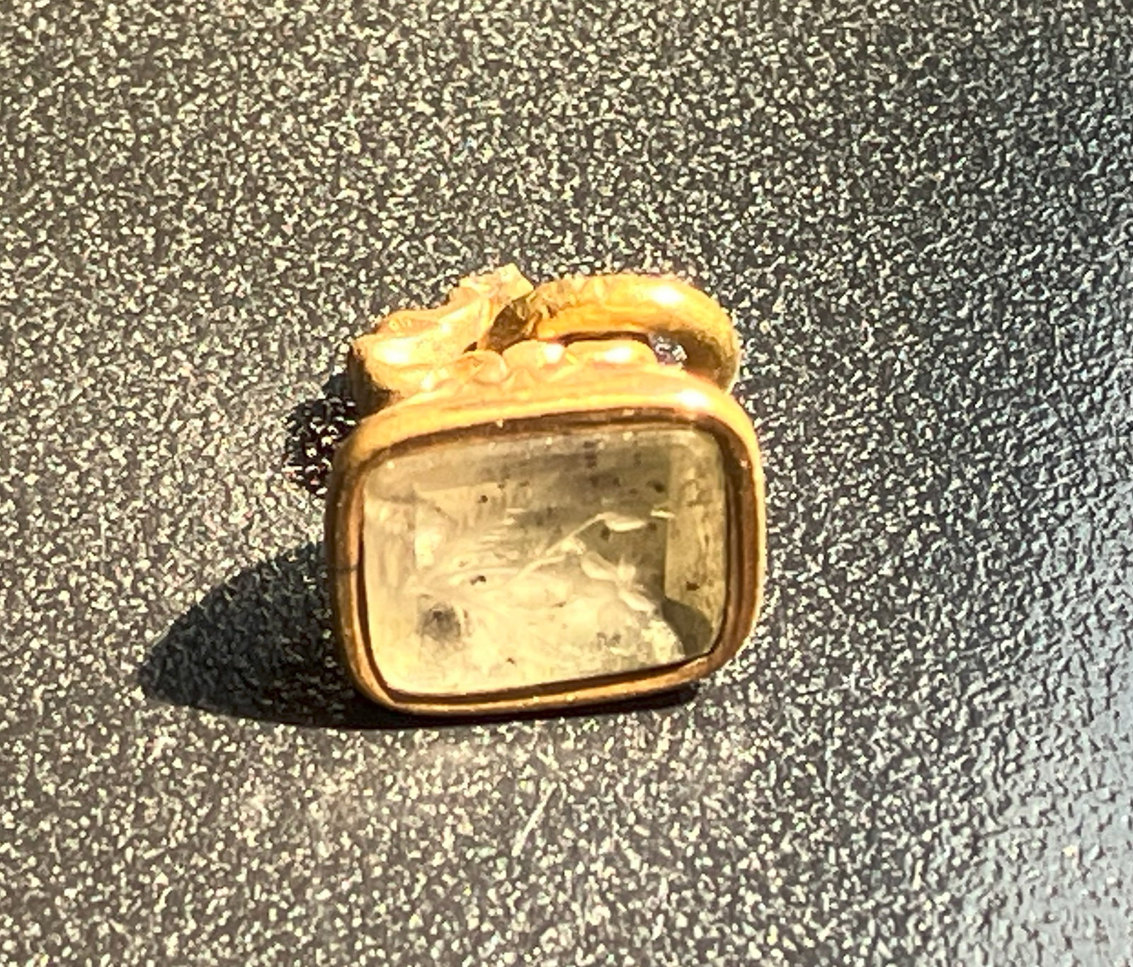 Antique gold filled Chop Pendant: Antique gold filled Chop Pendant