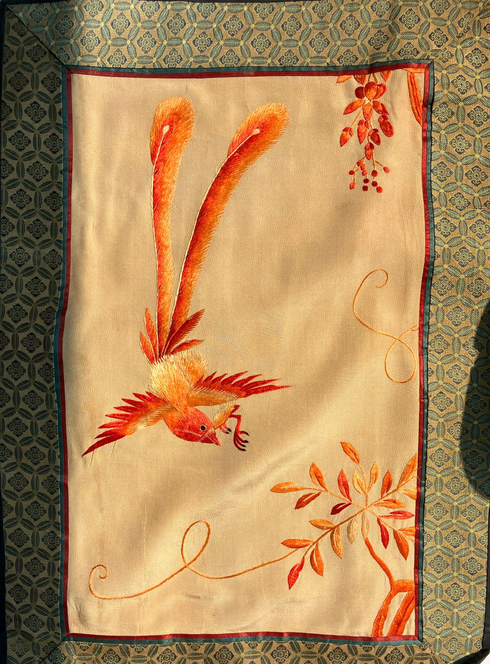 Vintage Embroidery Panel, Size: 17" x 12": Vintage Embroidery Panel, Size: 17" x 12"