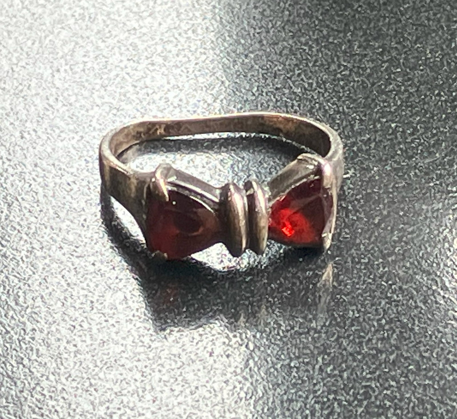 Vintage Silver Garnet Ring: Vintage Silver Garnet Ring, Size 7