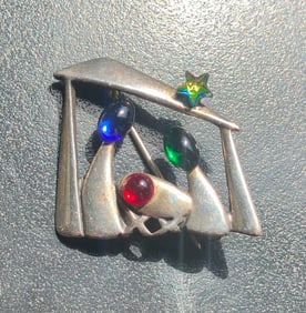 Vintage Silver Brooch Pin