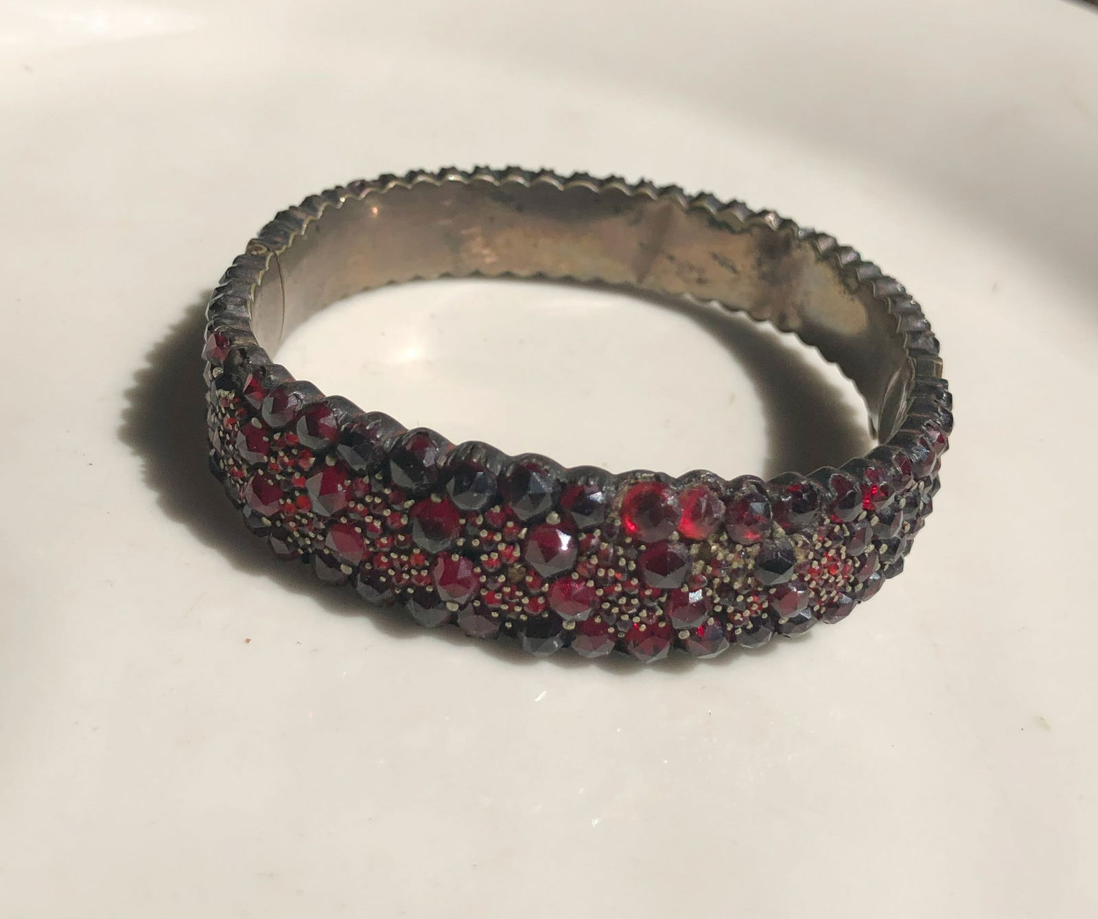 Antique Garnet Gold Filled Bracelet (1 of 4)