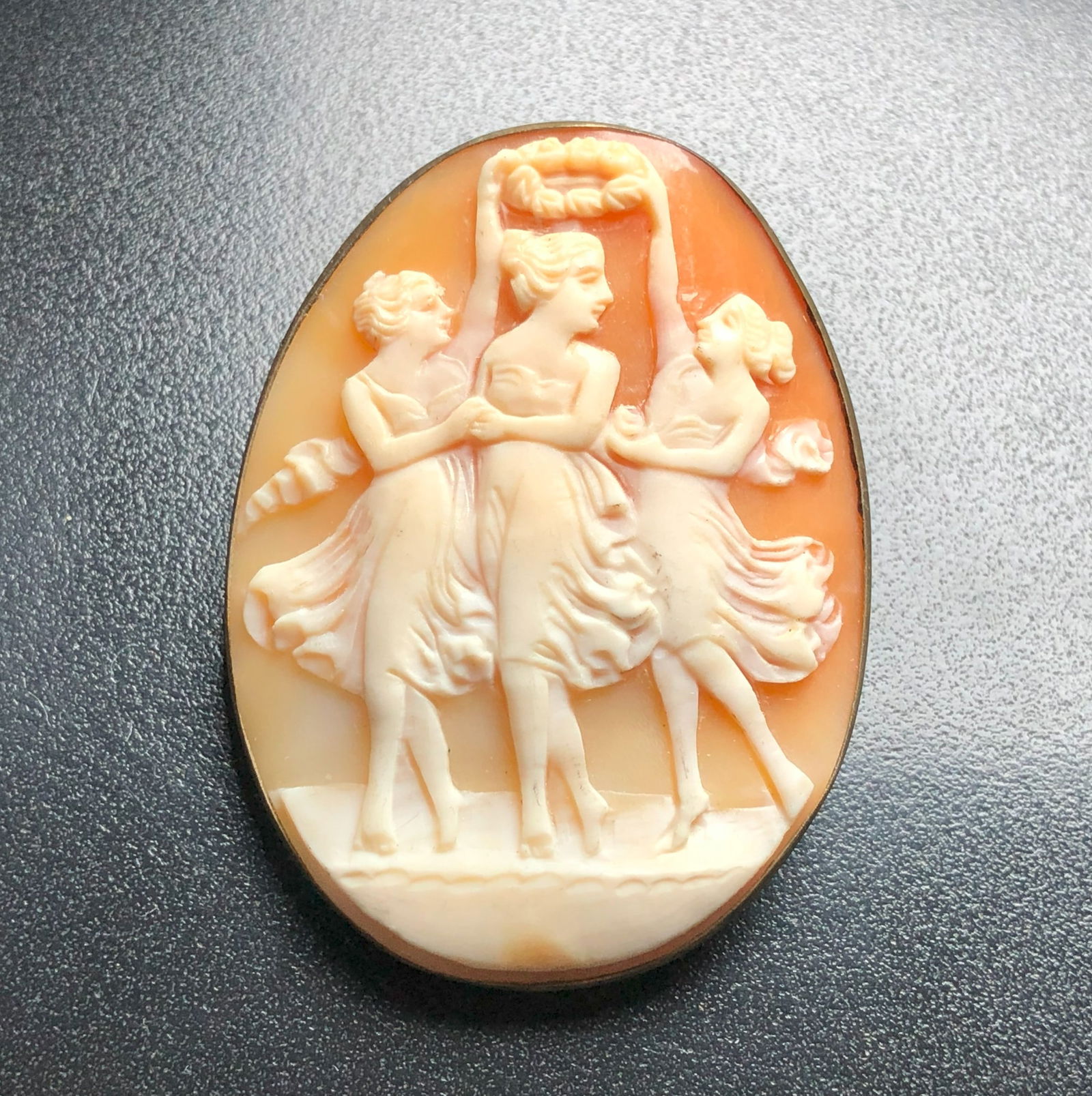 Vintage silver Cameo Brooch Pin (1 of 3)