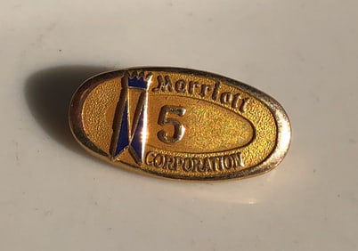 Vintage Gold Filled Marriott Corporation Pin