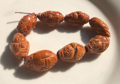 Carved Bead Bracelet
