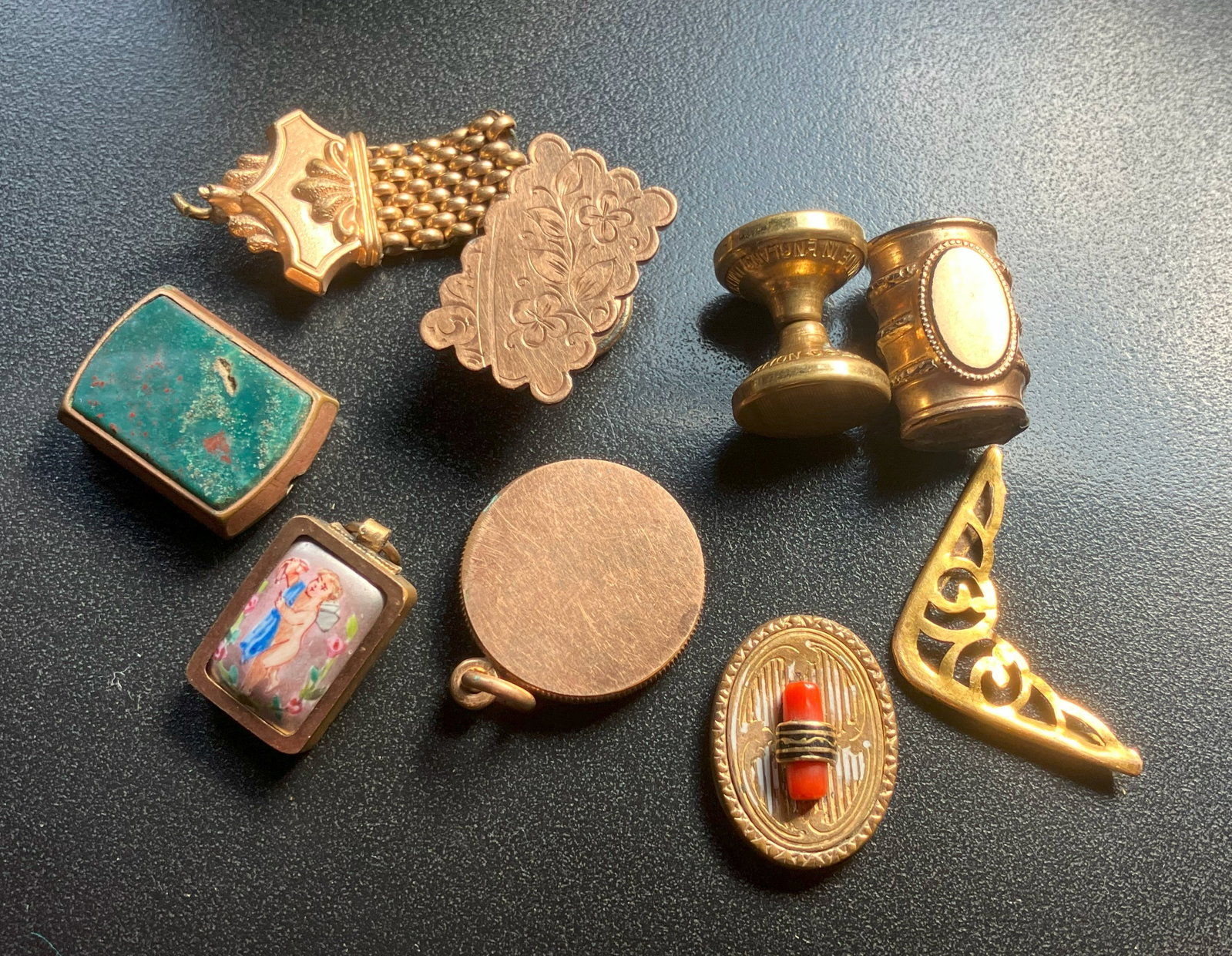 Group of Antique Gold Filled Pieces: Group of Antique Gold Filled Pieces