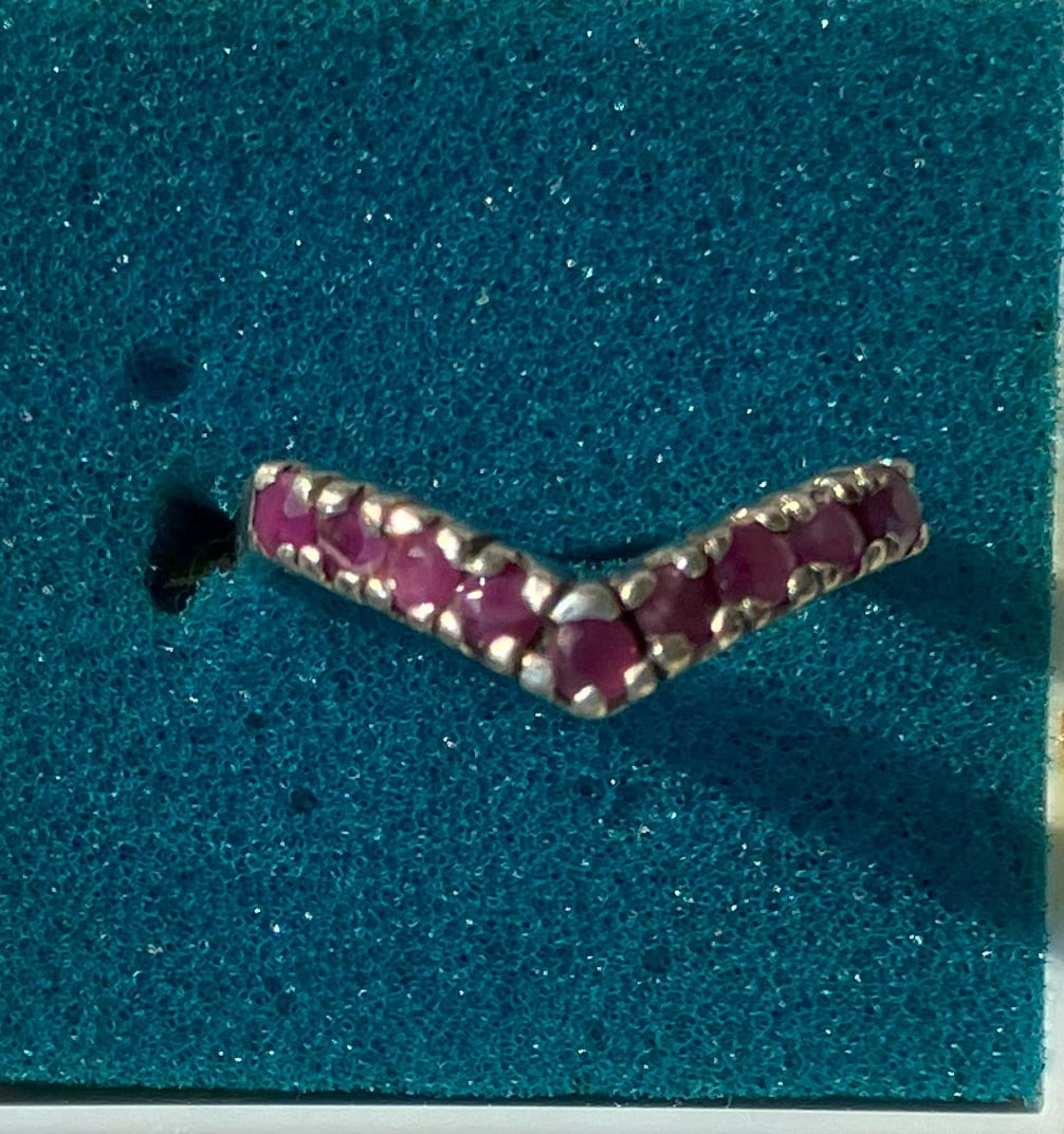 Vintage Silver Ruby Ring: Vintage Silver Ruby Ring, Sie 6