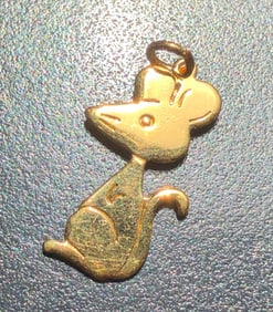 VintageGold Filled Rat Pendant