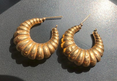 Pair of 14K Gold Earrings