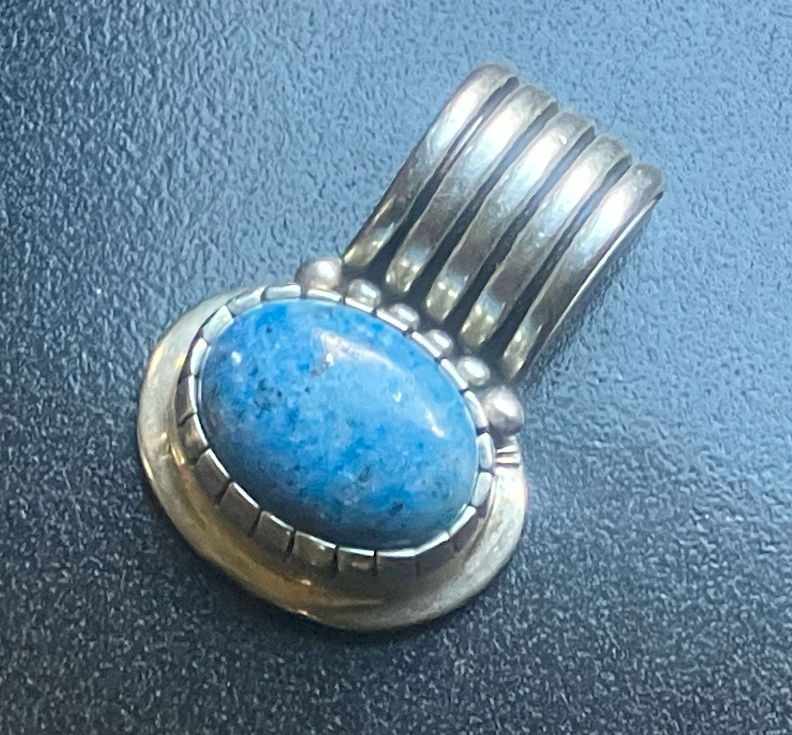 Blue Stone Silver Pendant (1 of 3)