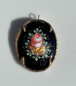 France Floral Pendant and Brooch Pin