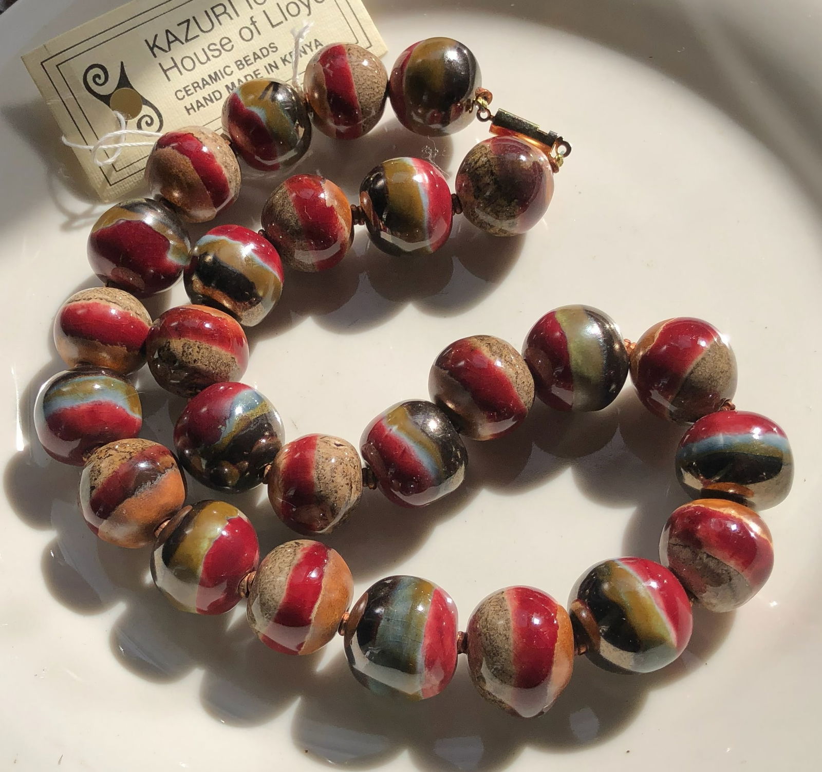 Kazuri Ceramic Bead Necklace (1 of 3)