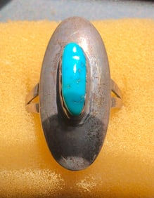 Vintage silver turquoise ring