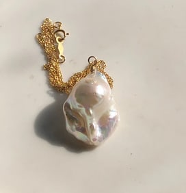 Baroque Pearl Silver Necklace