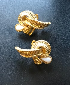 Gold Color Knot Earrings