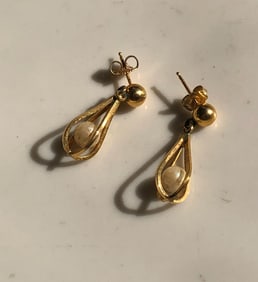Pair of 14K Gold Earrings