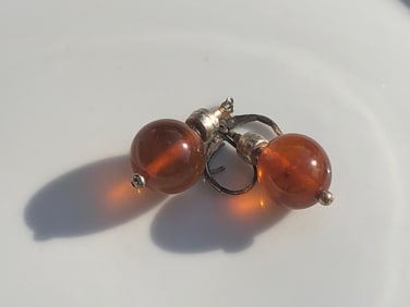 Pair of Amber Earrings