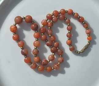 Vintage Carnelian Stone Necklace