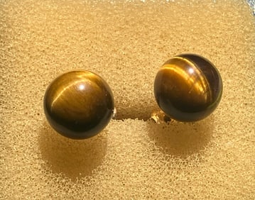 Pair of Tiger's Eye Earrings