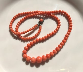 Antique Red Coral Necklace