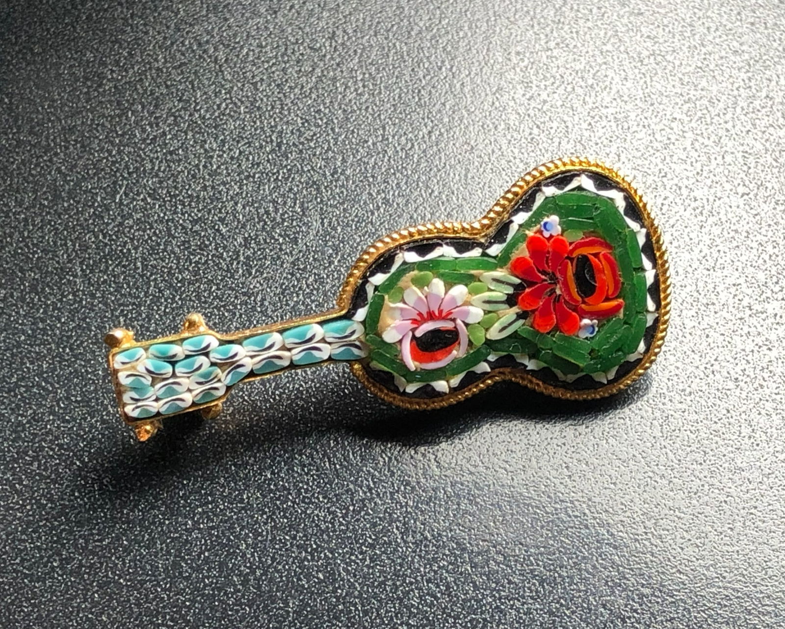 Mosaic Guitar Brooch (1 of 4)
