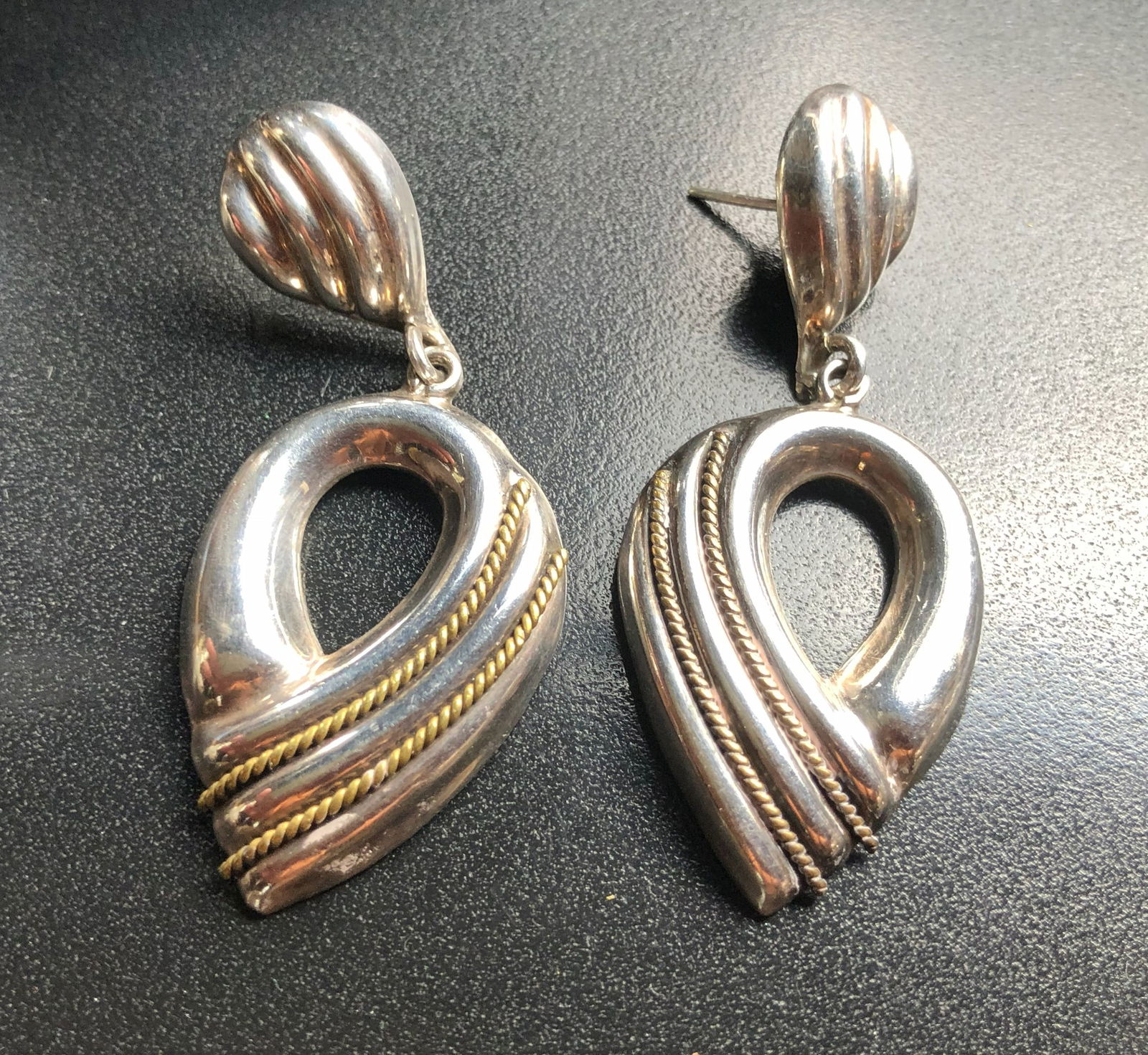 Silver and Gold Tone Earrings (1 of 5)