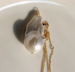 Baroque Pearl Silver Necklace