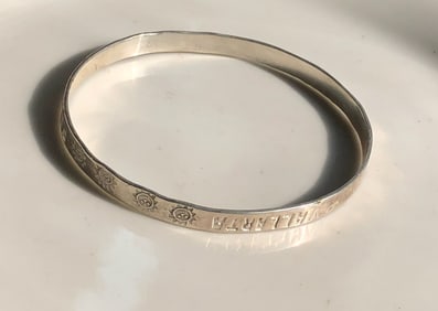 Engraved Silver Bracelet