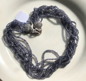 Stephen Dweck Faceted Bead Necklace with Silver Clasp