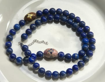 Vintage Lapis Beads Necklace