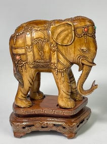 Antique Resin Elephant Statue