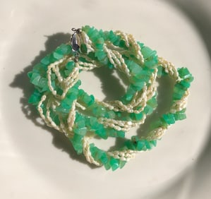 Green and Pearl Necklace