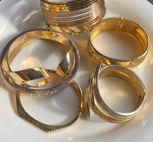 Group of Gold Filled Bracelets