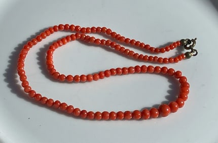 Antique Coral bead necklace