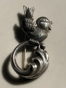 Silver Bird Brooch