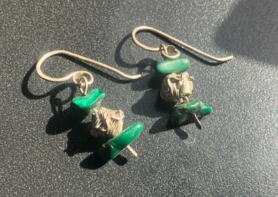 Green Stone Earrings