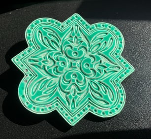 Decorative Tile Brooch Pin