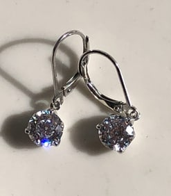 Silver Crystal Earrings