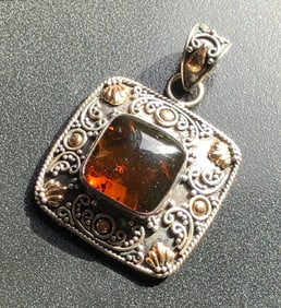 Vintage Amber Pendant