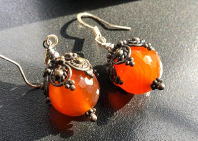 Pair of Carnelian Earrings