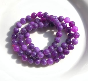 Vintage Purple Beads Necklace