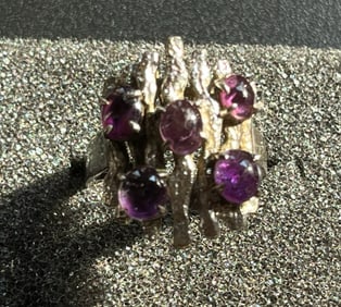 Vintage Silver Amethyst Ring