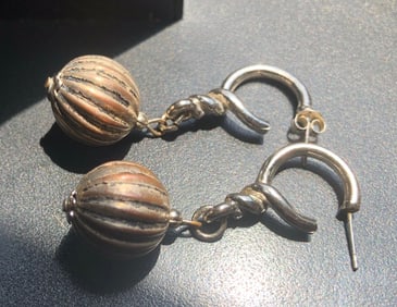 Pairof Silver Earrings
