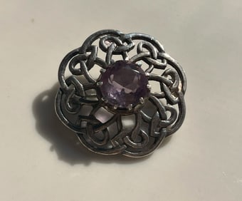Vintage Silver Brooch Pin