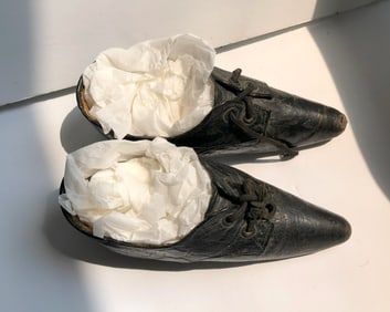 Pair of Antique Chinese Leather Shoes