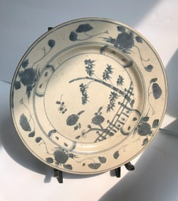 Antique Blue and White Plate