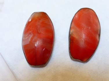 Pair of Chinese Nan Hong Silver Earrings