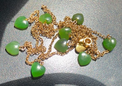 Vintage Green Jade Necklace