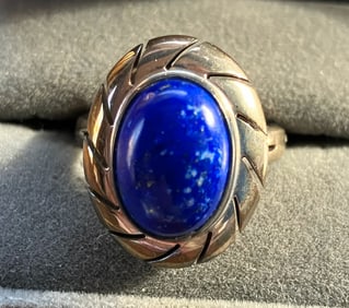 Vintage Silver Lapis Ring